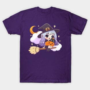 Chibi Girl Witch Halloween Costume T-Shirt